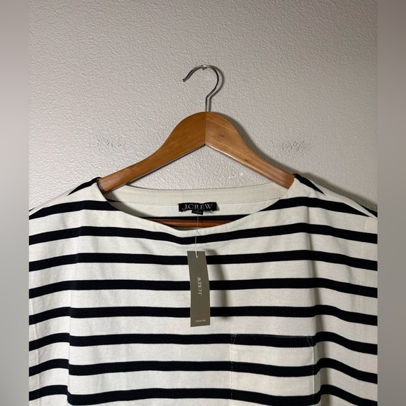 NWT J.Crew Boatneck muscle T-shirt in Carter stripe mariner cotton Small - Picture 6 of 11